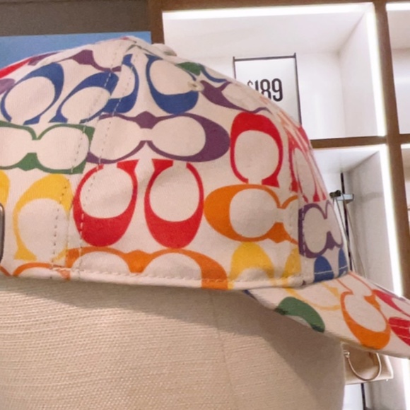 SALE NEW Coach Rainbow Signature Baseball Hat - Picture 14 of 16
